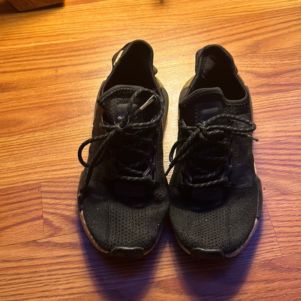 Adidas black and gold sneakers